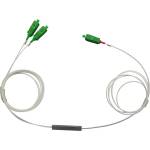 Conneu Оптичен PLC сплитер 1х2 с SC-APC конектори, Blockless, Conneu (CNPLC-102-SCA1-SCA1-BL)