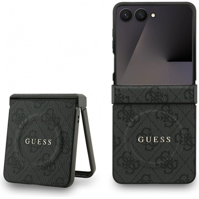 GUESS Гръб Guess PU Leather 4G Colored Ring Magnetic Case за Samsung Galaxy Z Flip 7 - Черен