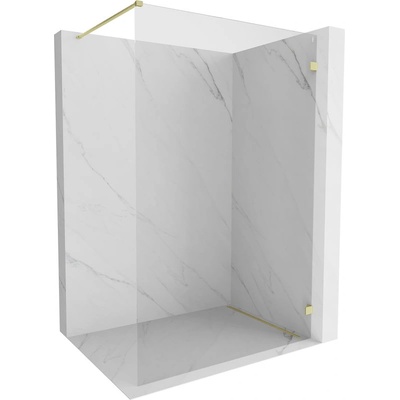 Mexen Lunar душ параван Walk-in десен 120 x 200 см, прозрачен 8 мм, златисто четкан - 830-120-000-55-00-P (830-120-000-55-00-P)