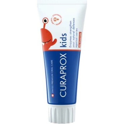 Curaprox Kids Strawberry Toothpaste No Fluoride 0+ zubní pasta bez fluoridu s příchutí jahod 60 ml