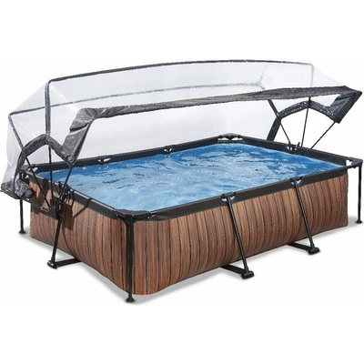 Exit Toys Frame s kartušovou filtrací a kopulí 300 x 200 x 65 cm Dřevo