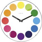 NeXtime Стенен часовник Dots Dome бял (3166)