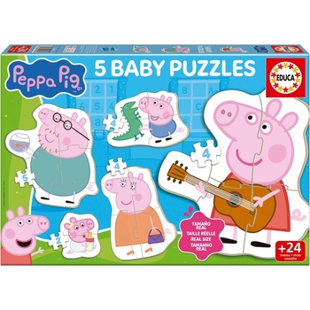 Educa Детски пъзел 5 в 1 Educa - Peppa Pig (EDU20319)