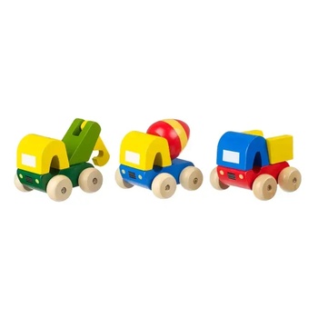 Orange Tree Toys Комплект дървени колички Orange Tree Toys - Строителни машини, 3 части (OTT07237)