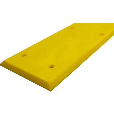 Okopová deska WallProtec Premium se zkosenou hranou – plast, žlutá, 2000×195 mm (2×/–)