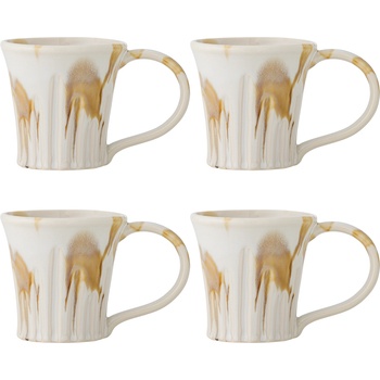 Bloomingville Joseph Чаши 260 ml, бяло-кафяви, 4 бр (82072432)