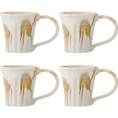 Bloomingville Joseph Чаши 260 ml, бяло-кафяви, 4 бр (82072432)