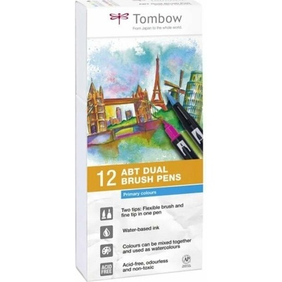 Fixy Tombow - oboustranné 12 ks - Basic color TABT-12P-1