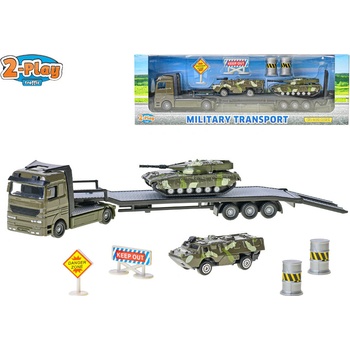 Mikro trading 2-Play Vojenský transporter s obrněnými vozidly 2 ks