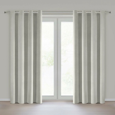 EUROFIRANY ZÁVES NA KRÚŽKOCH MEGI 140X250 CM SIVÁ