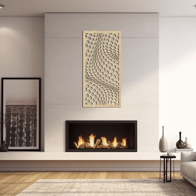 dřevo života Dřevěný dekorační panel WAVES Rozměry (cm): 40x80, Zvolte barvu dekoru: Javor