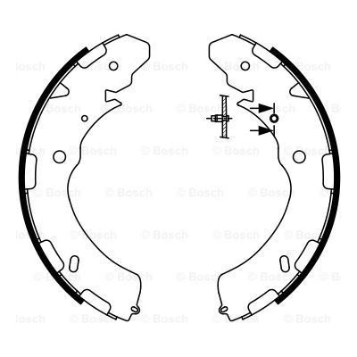Sada brzdových čeľustí BOSCH 0 986 487 758