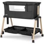 Lorelli МИНИ КОШАРА LAYLA 2В1 BLACK/wooden effect С ПАДАЩА (10080742601)