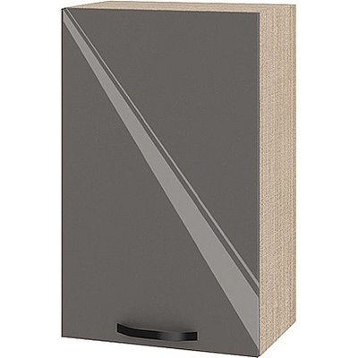 ИРИМ Горен кухненски шкаф Сити МФ-Антрацит гланц-05-6 45 см