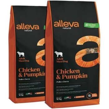 Alleva Natural Adult Maxi Chicken and Pumpkin 2 x 12 kg
