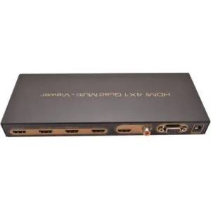 ASK Автоматичен превключвател ASK 4/1 Quad Multi-Viewer, 4 входа 1 изход (HDSW0019M1) - smartx