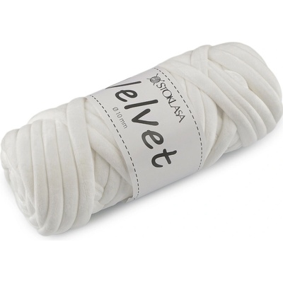 Příze Marshmallow silná Velvet Ø10 mm 500 g Varianta: 12 (002) bílá, Balení: 1 ks