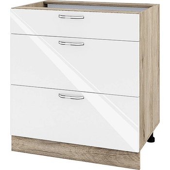 ИРИМ Долен кухненски шкаф Сити АРФ-Бяло гланц-05-120 80 см