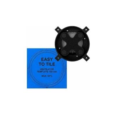 ETT - Uchycení ventilátoru pod obklad 100 mm - kulatý výřez - černé
