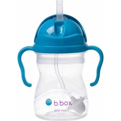 b.box hrnček so slamkou kobaltovo modrý 240 ml