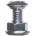 Baks Mushroom screw + barbed collar cap SGK M8X14 651241 /100pcs. /