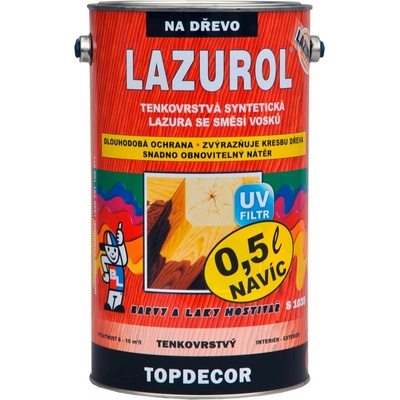 Lazurol Topdecor S1035 4,5 l mahagon