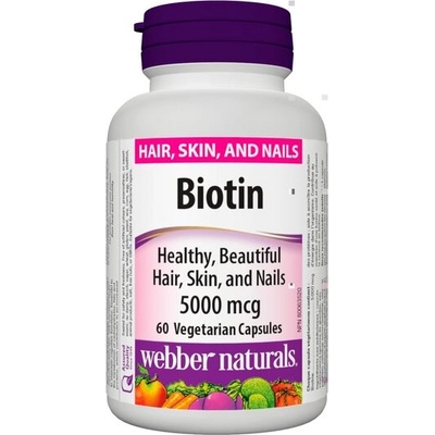 Webber Naturals Биотин 5000 g 60 V капсули | Webber Naturals (3292 WN)