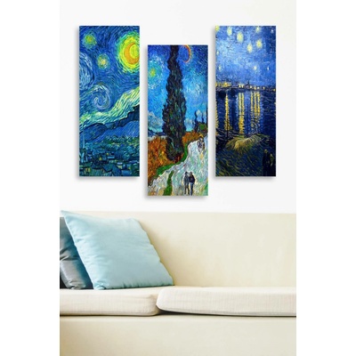 ASIR Sada obrazů reproducí V. V. GOGH 20 cm MDF