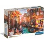 Clementoni -CLE puzzle 500 Compact Sunse over Venice 35586