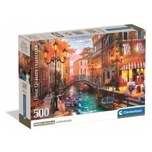 Clementoni -CLE puzzle 500 Compact Sunse over Venice 35586