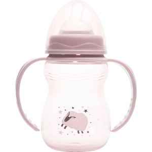 Lorelli Бебешко шише с дръжки Lorelli My Friend - 250 ml, Mellow Rose (10200320005) - baby