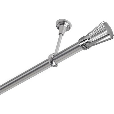 OK-GarnýžeCZ Garnýž kovová jednořadá 25mm Walchar nerez 330 cm do stropu / na tunýlek - bez kroužků