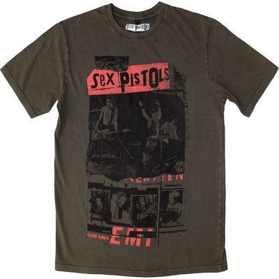 Sex Pistols Photo Collage (Stone Wash) Green M Риза (<![CDATA[SPSTNW58MGR02]]>)