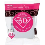 HARIO Хартиени филтри Hario V60-01 100 бр. , бели (VCF-01-100W)