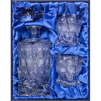 Crystalite Bohemia Whisky set Bohemia Crystal Quadro karafa + 2 sklenice brus Klasik 340 ml