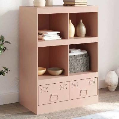 vidaXL 11461.841800 Highboard růžový 67 x 39 x 95 cm ocel