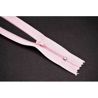 Nedeliteľný jemný plastový špirálový zips (veľkosť číslo 3) rôzne farby - dĺžka 12 cm - 60 cm 45 cm Baby ružová