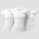 GymBeam Дамски тениски 3Pack White S - 3pack