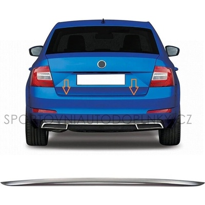 Nerez lišta hrany kufra Škoda Octavia III 2013-2020 sedan