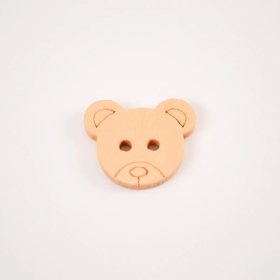 Takoy Drevený gombík Handmade medvedík - balenie 10 ks