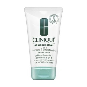 Clinique All About Clean 2-in-1 Cleansing + Exfoliating Jelly exfoliačný čistiaci gél 150 ml