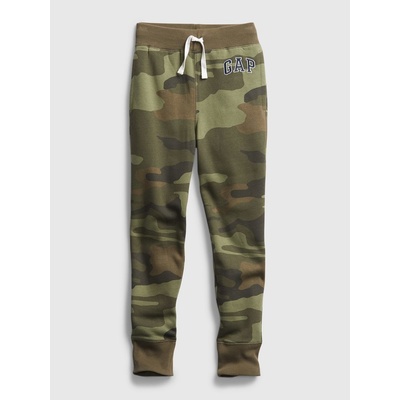 Gap 550068 03 dětské tepláky fleece logo army zelená