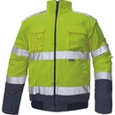 Cerva Bunda CLOVELLY PILOT 2 v 1 s reflexnými pruhmi žltá tmavomodrá