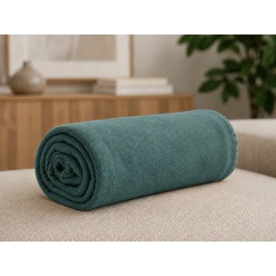 Textilomanie fleece deka Fleora tmavě mentolová 150x200