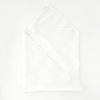 Linen Tales Детска бяла кърпа с качулка Linen Tales Waffle, 70 x 70 cm (LTK-THOW-70x70-W)