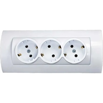 Image 1 of КОНТАКТ ТРОЕН АТРА ОТКРИТ МОНТАЖ 7133 БЯЛ (en03010006)