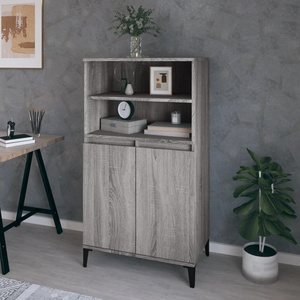 vidaXL Висок шкаф, Сив сонома, 60x36x110 см, инженерно дърво (821234)