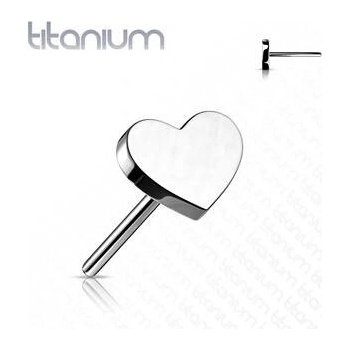 Šperky4U srdíčko k Push In piercingu titan TIT1156-TI