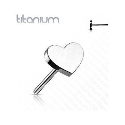 Šperky4U srdíčko k Push In piercingu titan TIT1156-TI