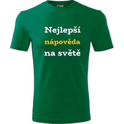 Tričko nejlepší nápověda na světě dárek pro nápovědu zelené – Hledejceny.cz